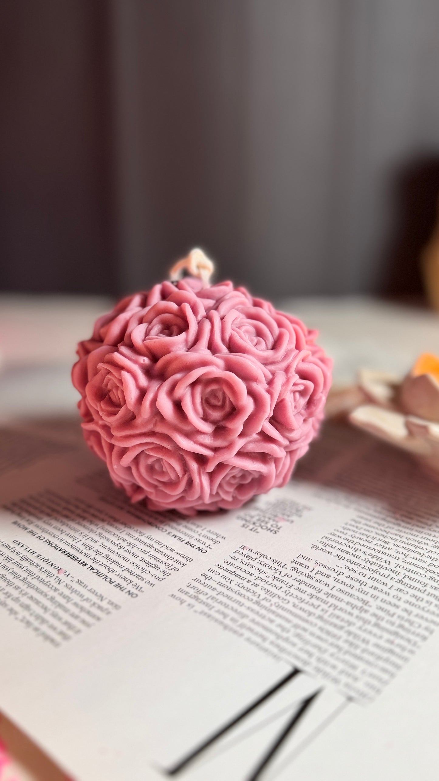 Rose Heart Love Candle