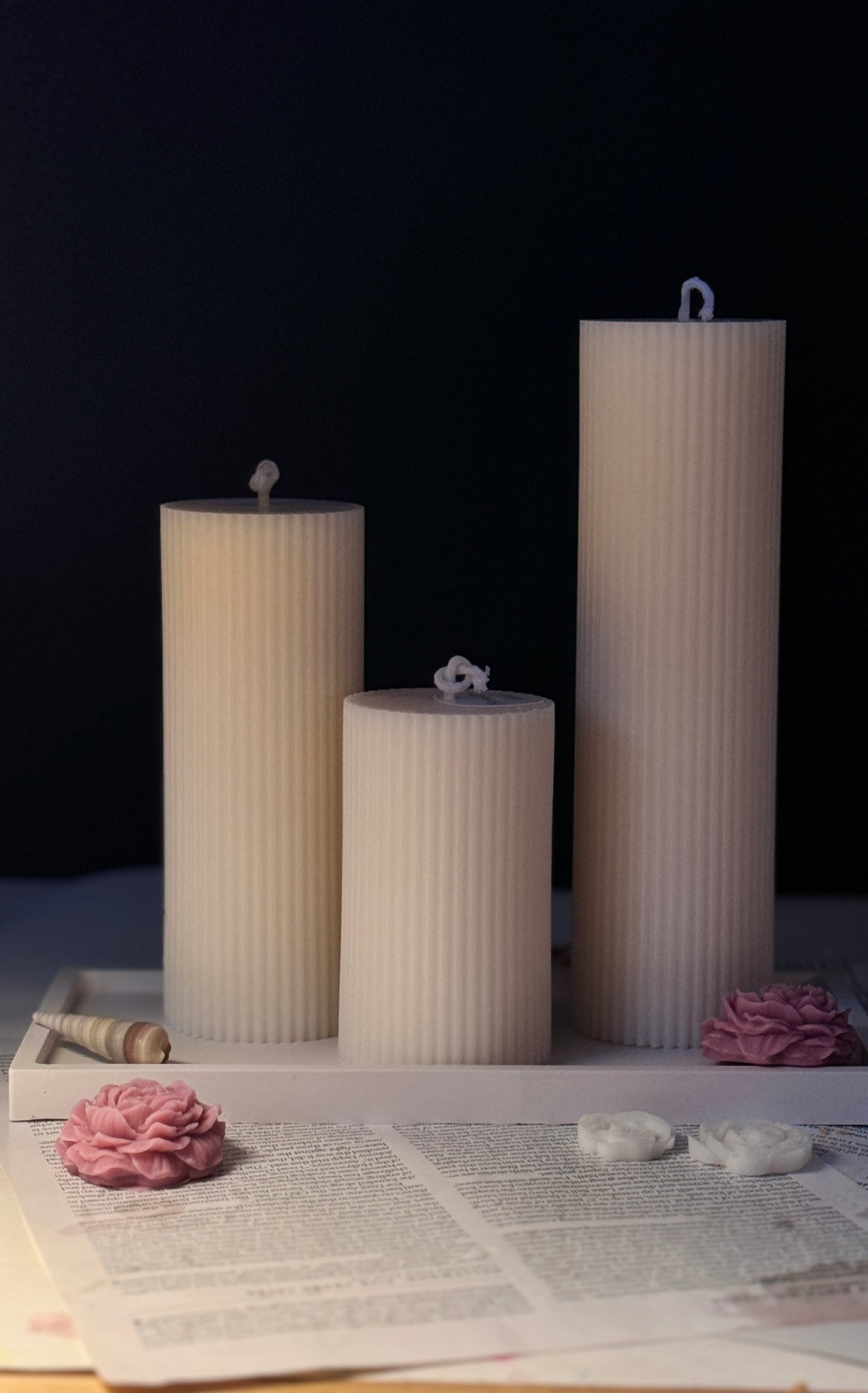 Ripped Pillar Candles