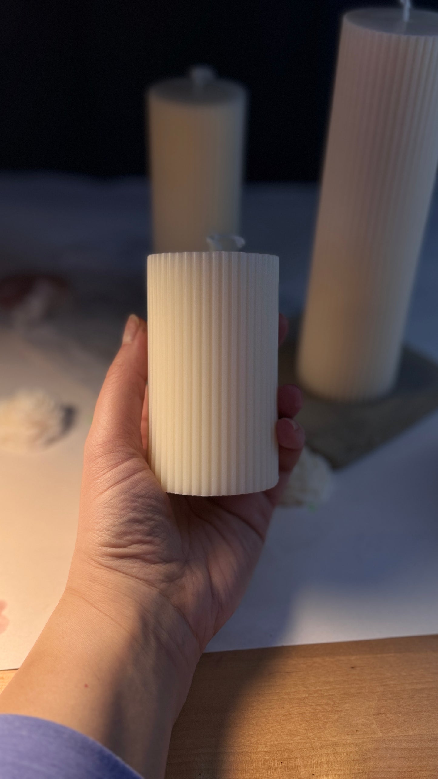 Ripped Pillar Candles