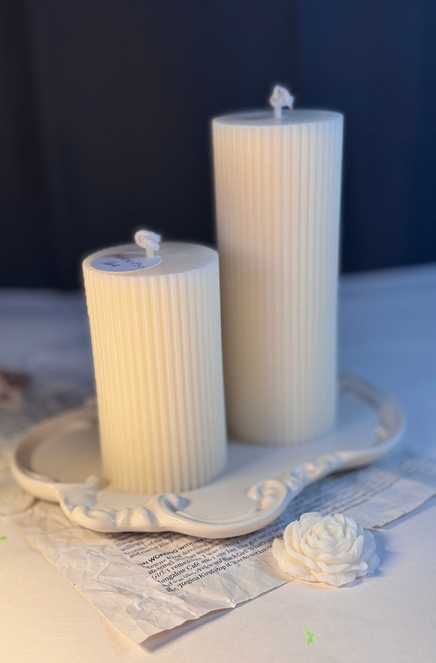 Ripped Pillar Candles