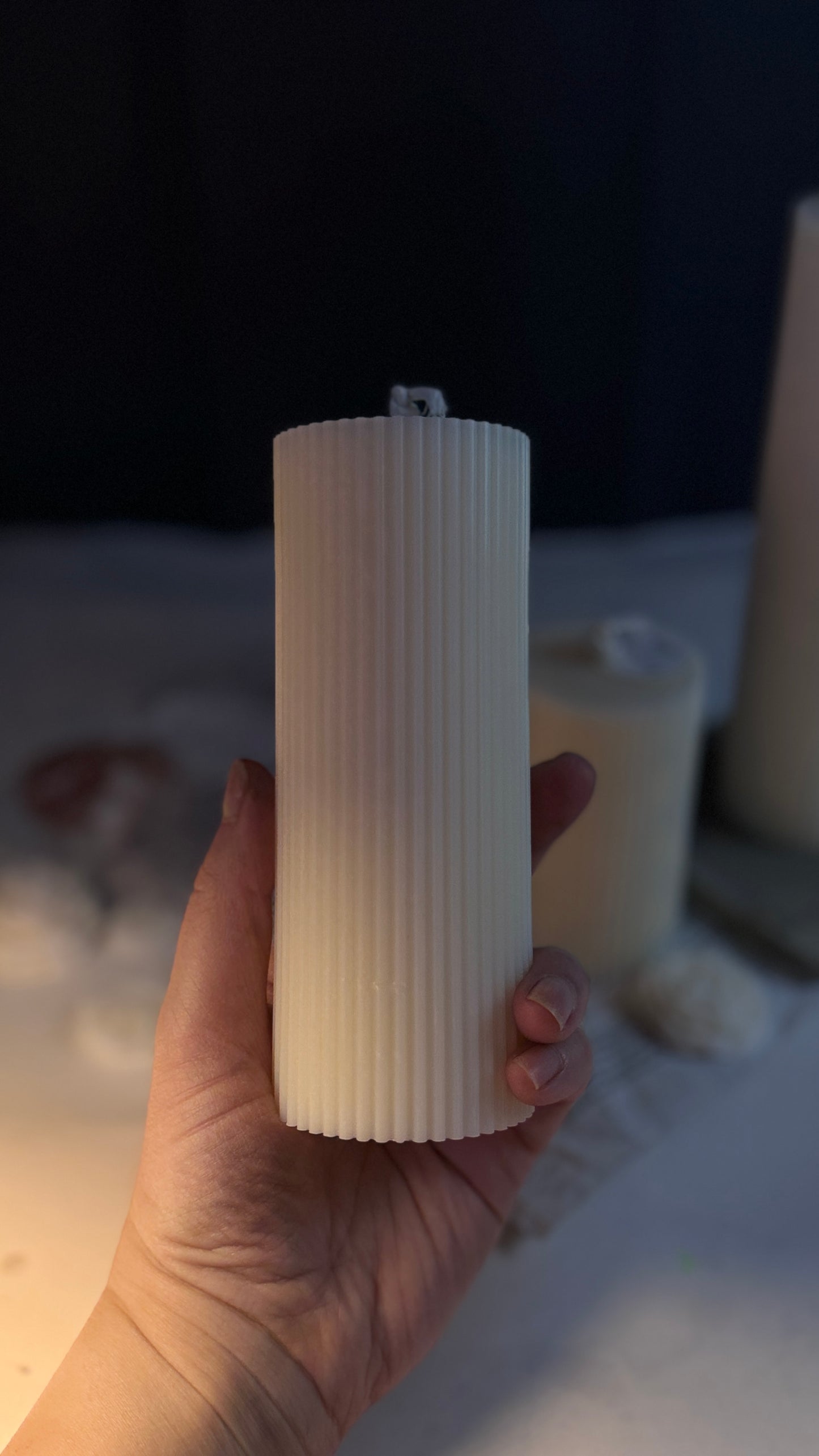 Ripped Pillar Candles