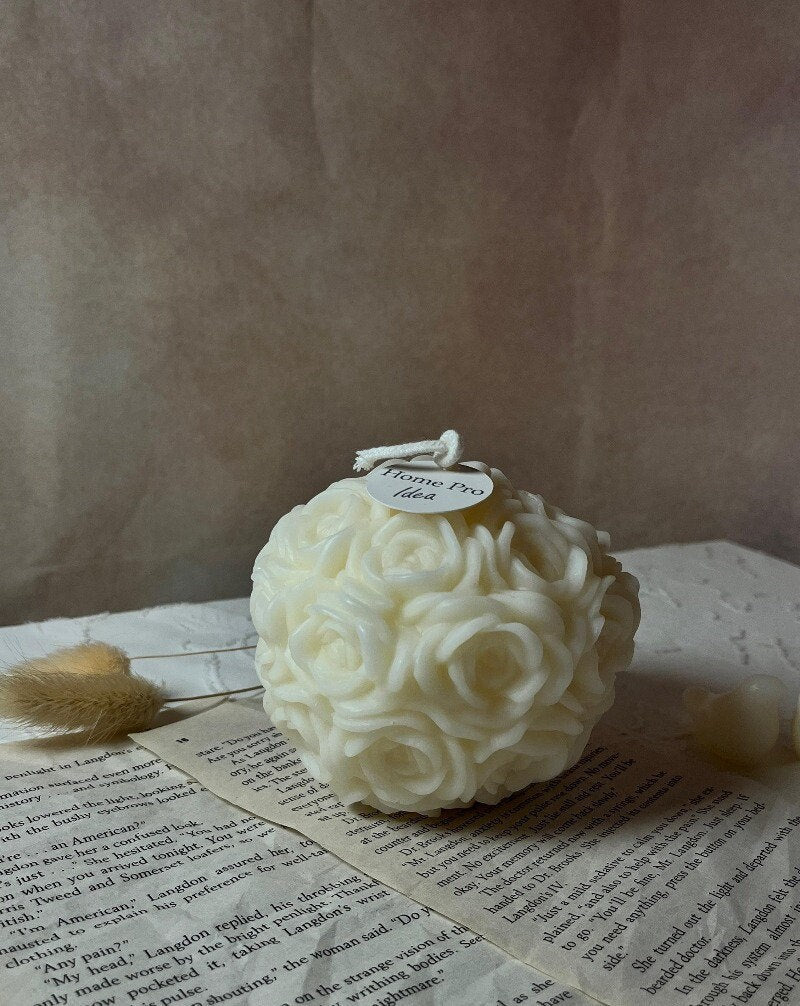 Rose Heart Love Candle