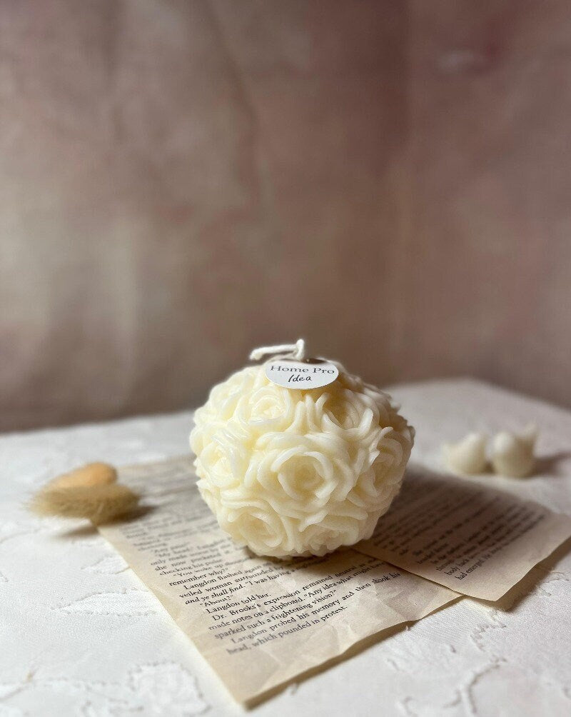 Rose Heart Love Candle