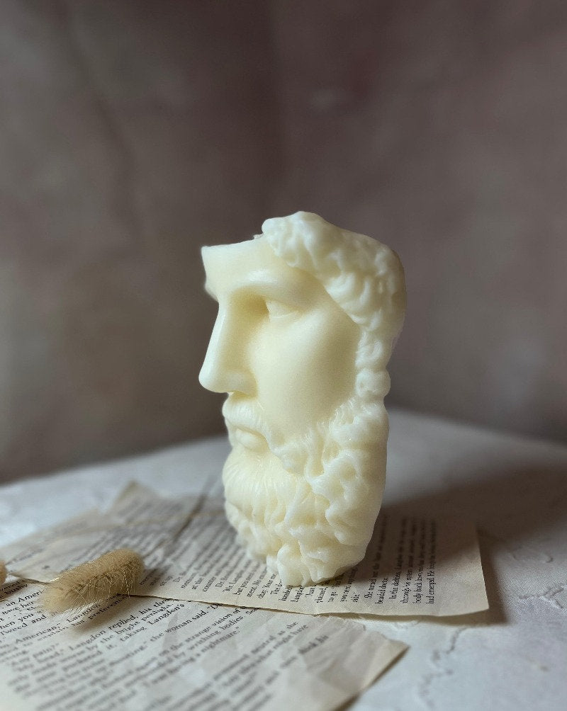 Greek Half-Head Sculpture Candle
