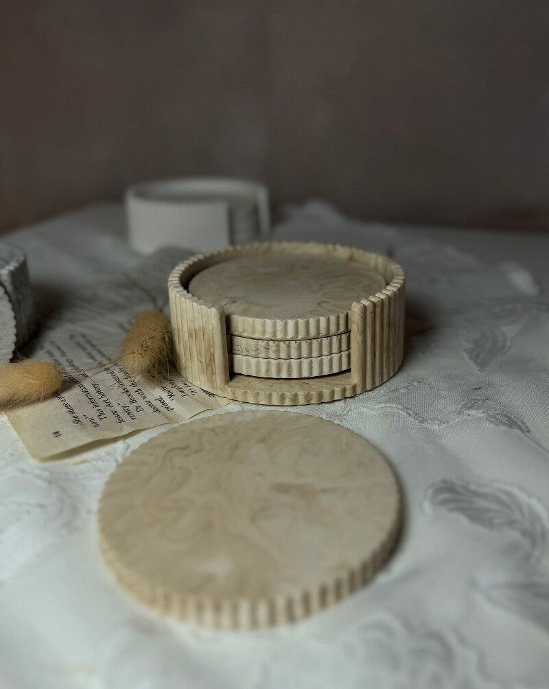 Stone-Inspired Coaster Set