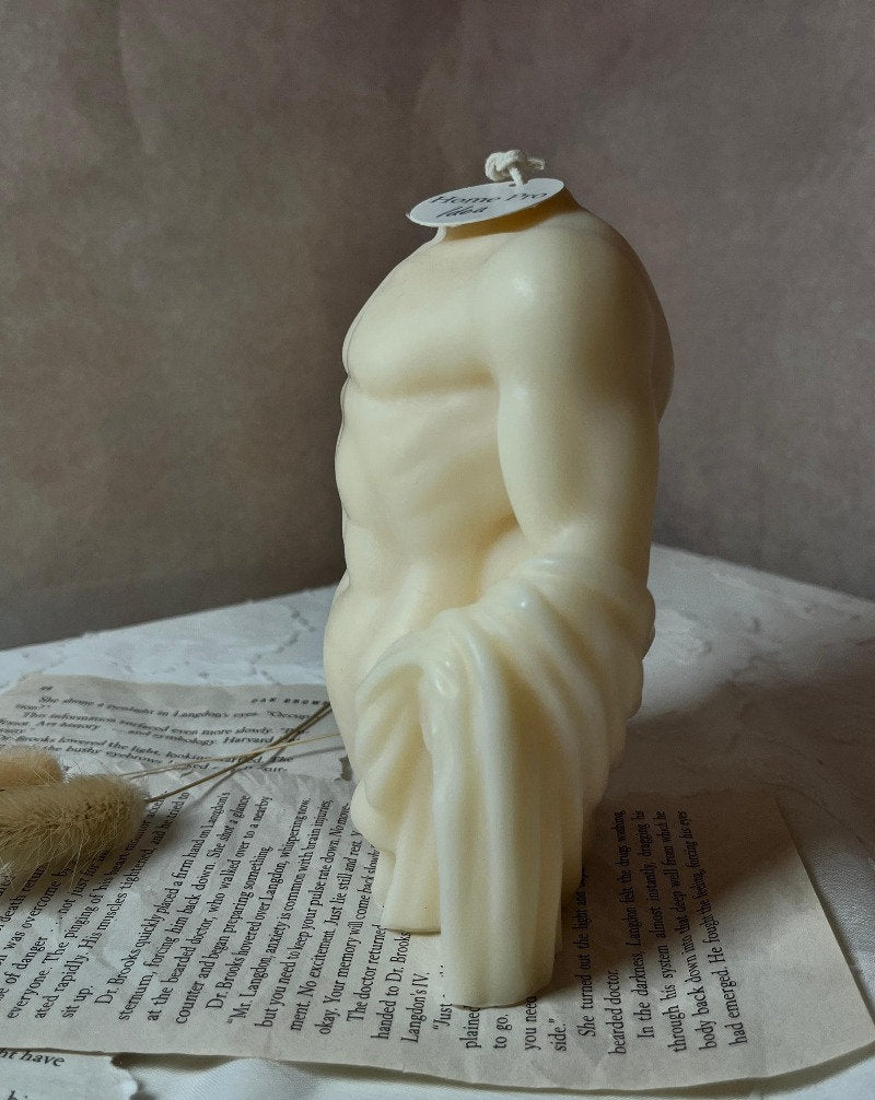 Body Sculpture Male Torso Candle