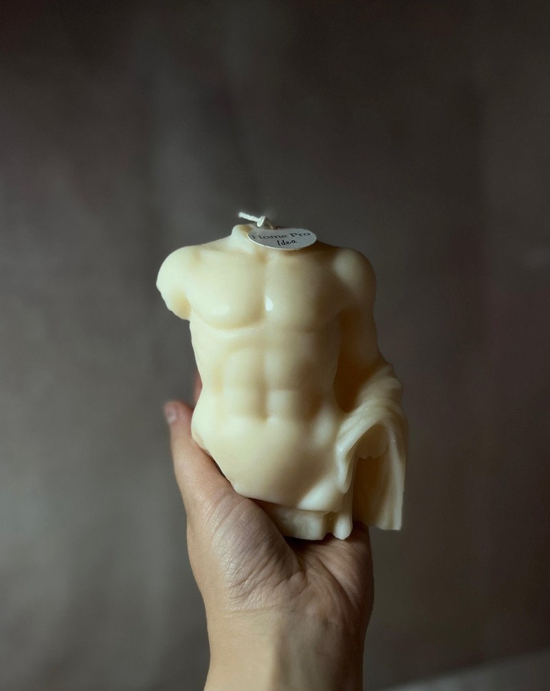 Body Sculpture Male Torso Candle