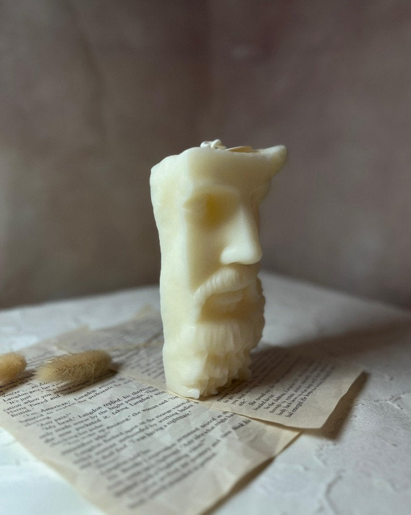 Greek Half-Head Sculpture Candle