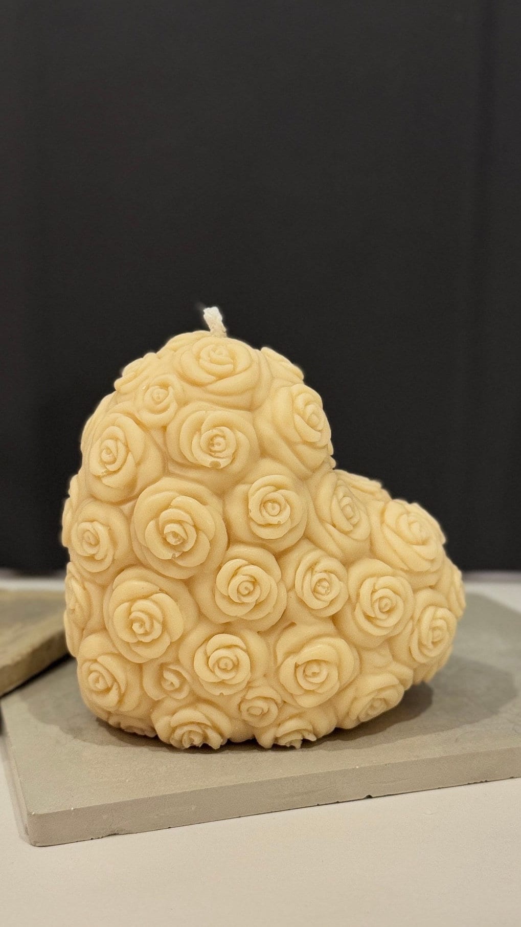 Heart Roses Candle
