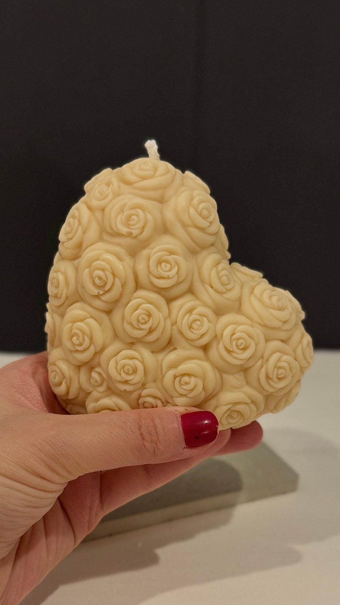 Heart Roses Candle