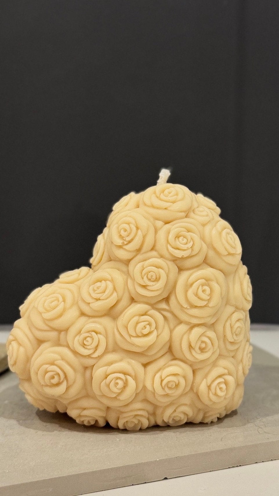 Heart Roses Candle