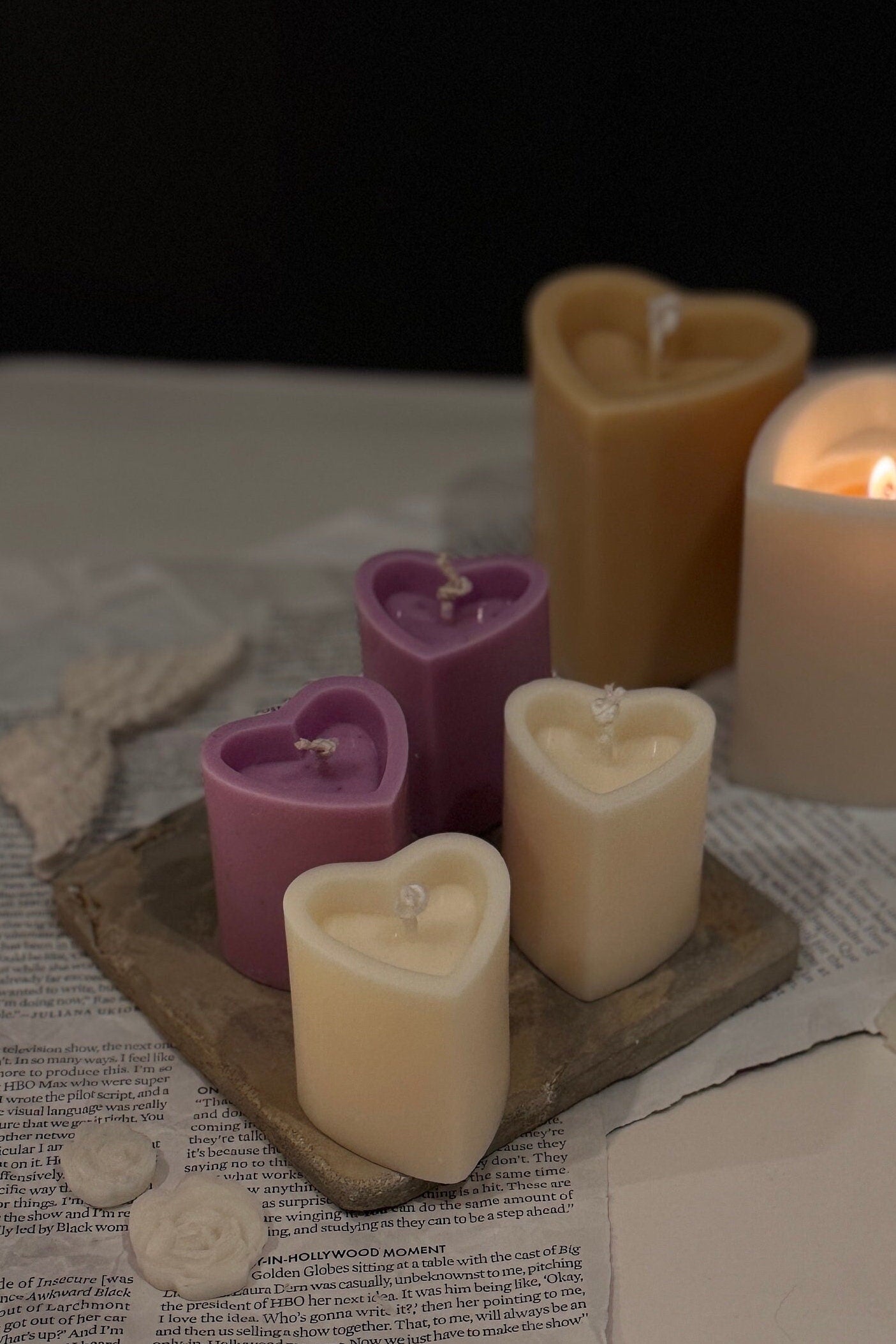 Heartfelt Mini Pillar Candle