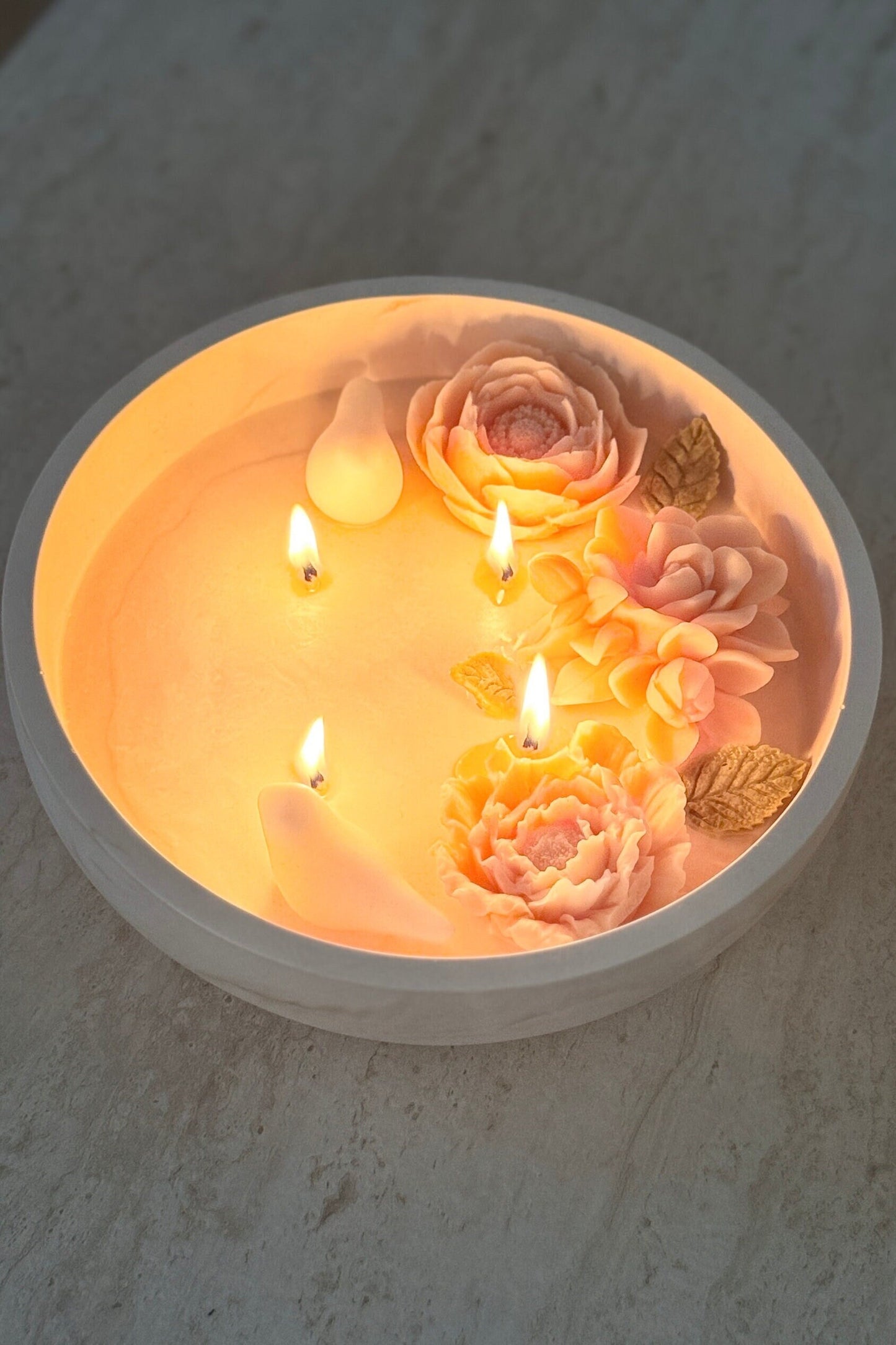 Peach Blossom Candle – Large Statement Decorative Candle, Multi Scents