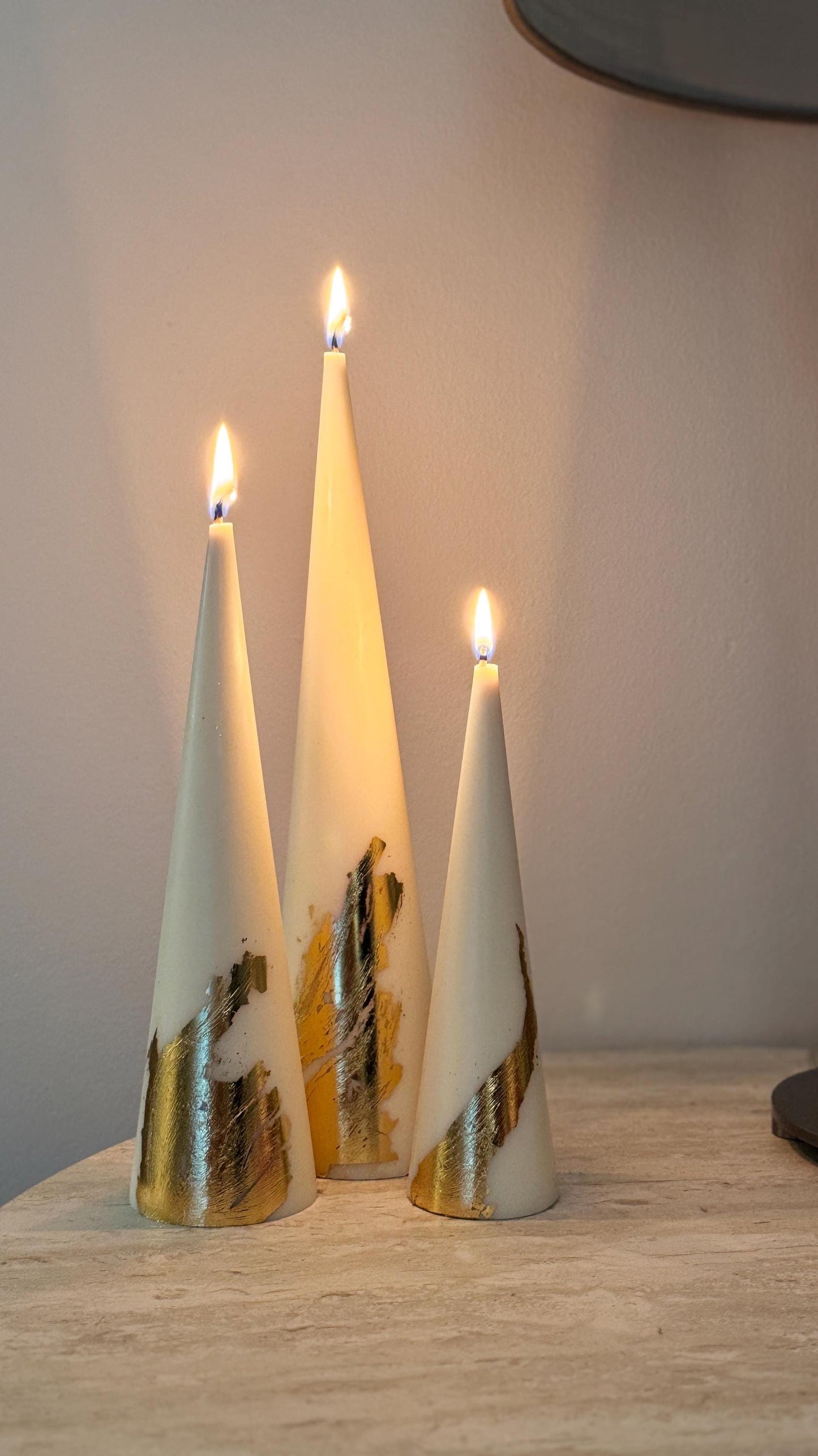 Custom colour & Scent Cone Shaped Candle