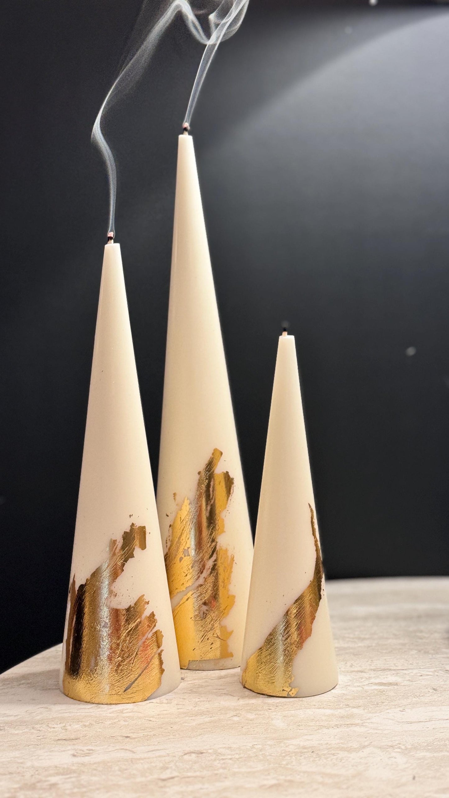 Custom colour & Scent Cone Shaped Candle