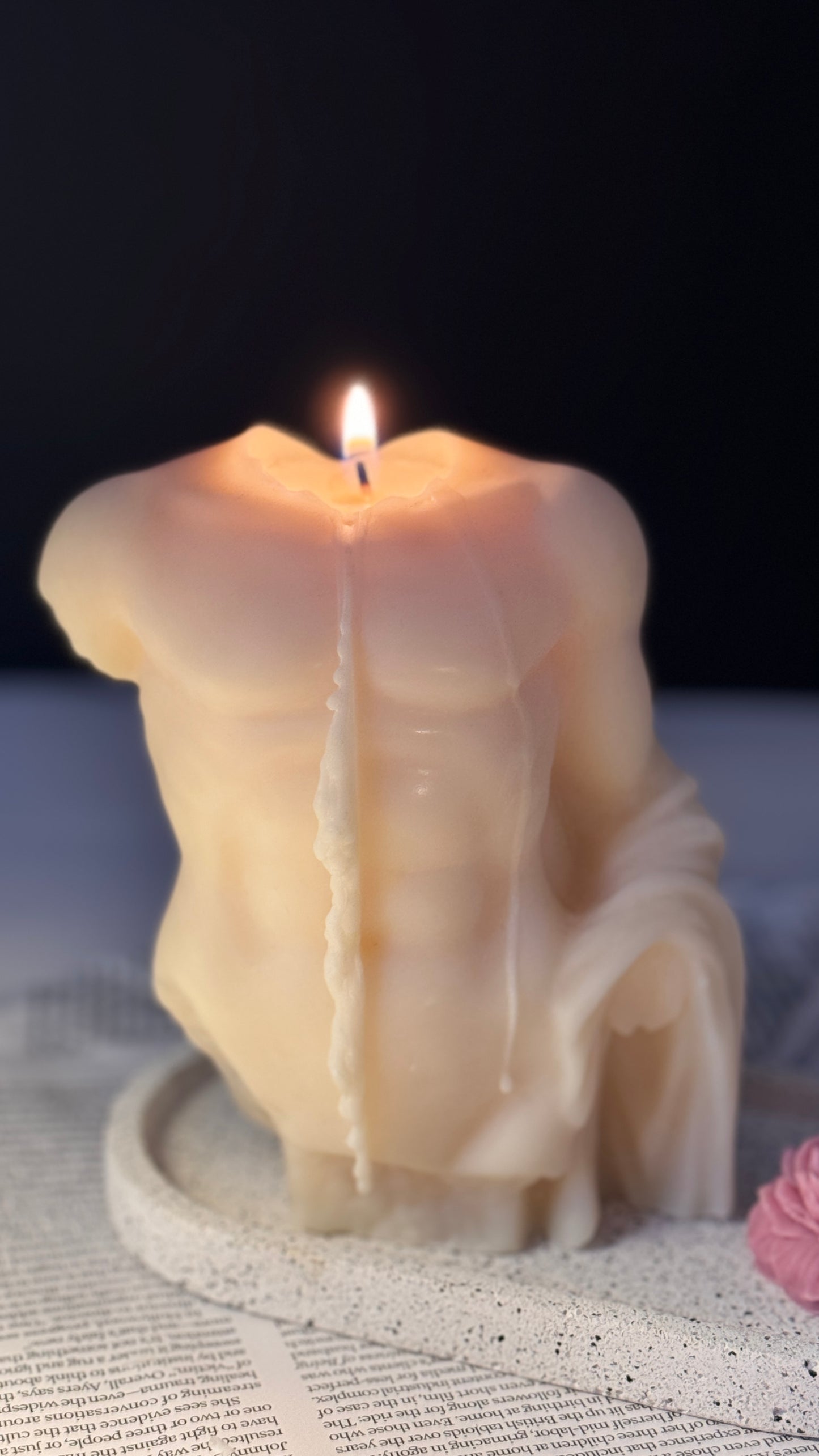 Body Sculpture Male Torso Candle
