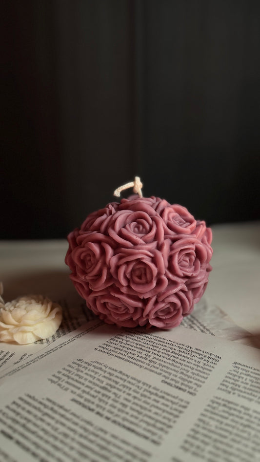Rose Heart Love Candle