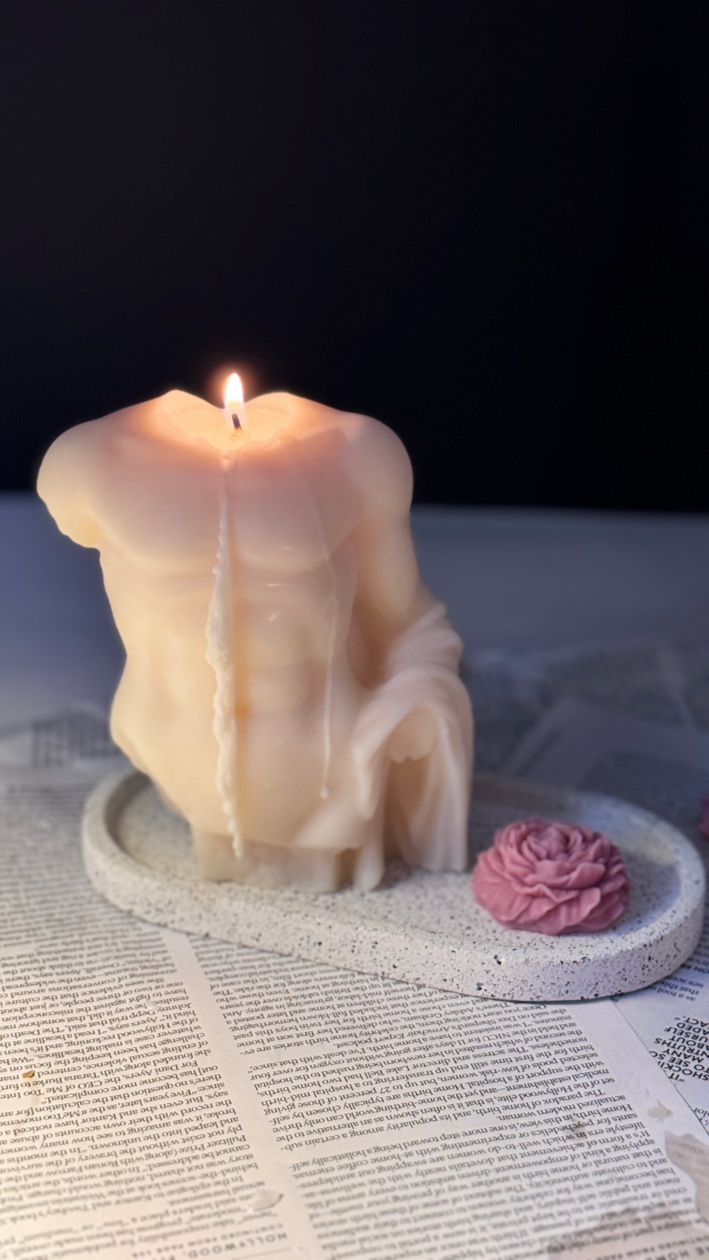 Body Sculpture Male Torso Candle
