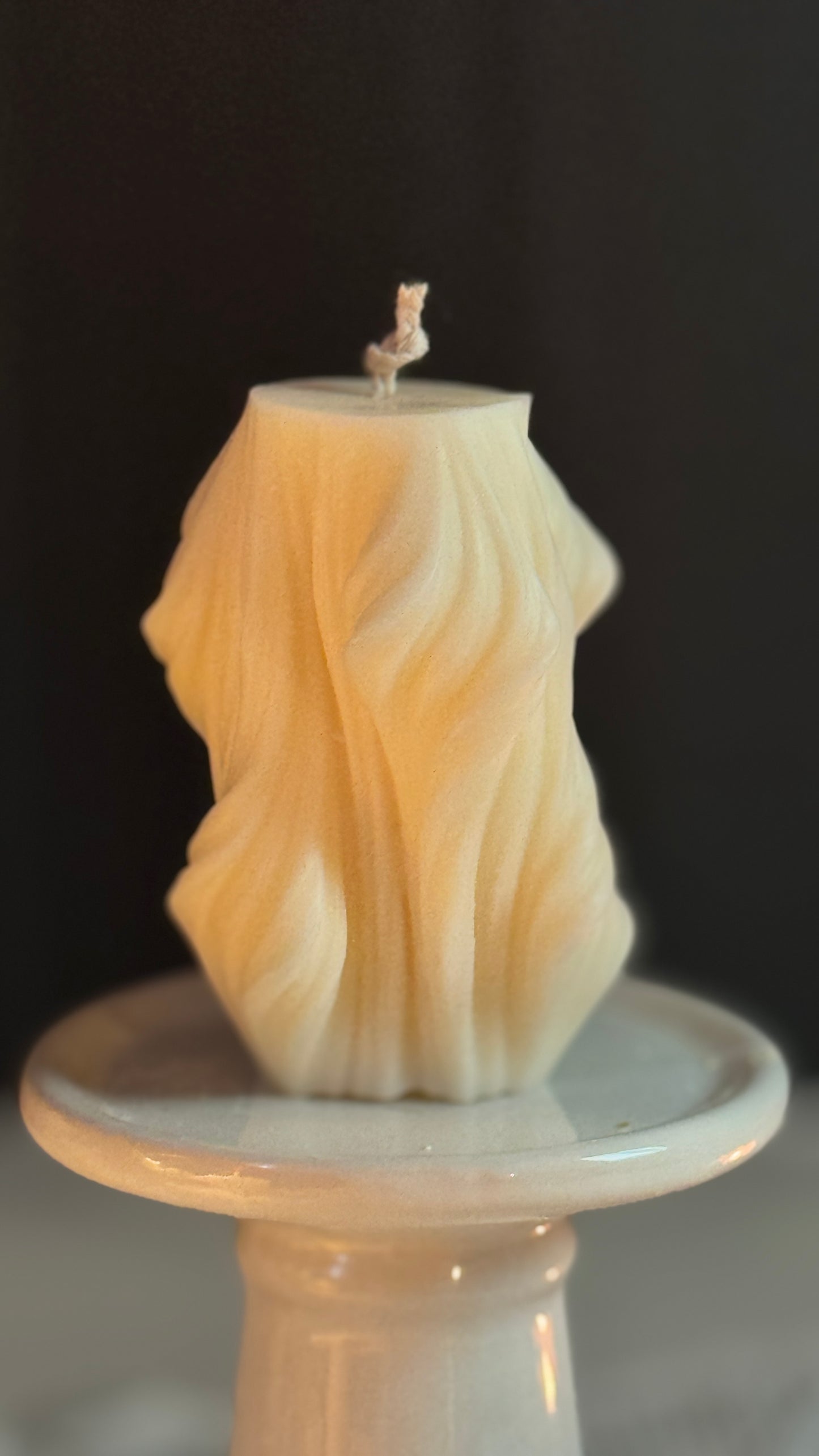 Mini Wave Stripe Column Candle