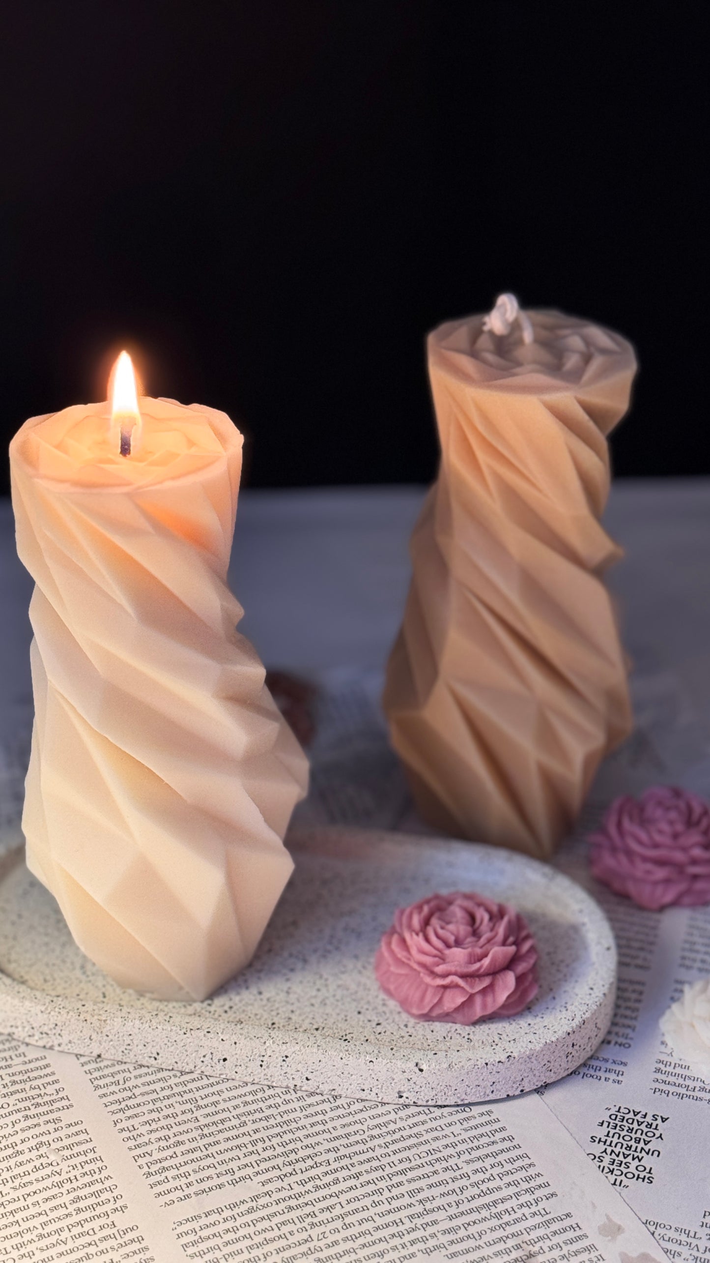 Diamond Pillar Candle