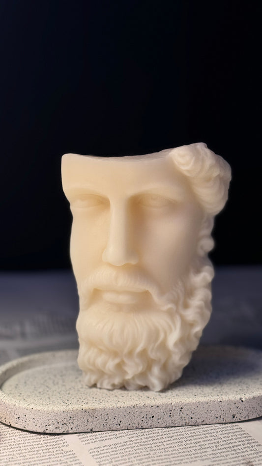 Greek Half-Head Sculpture Candle