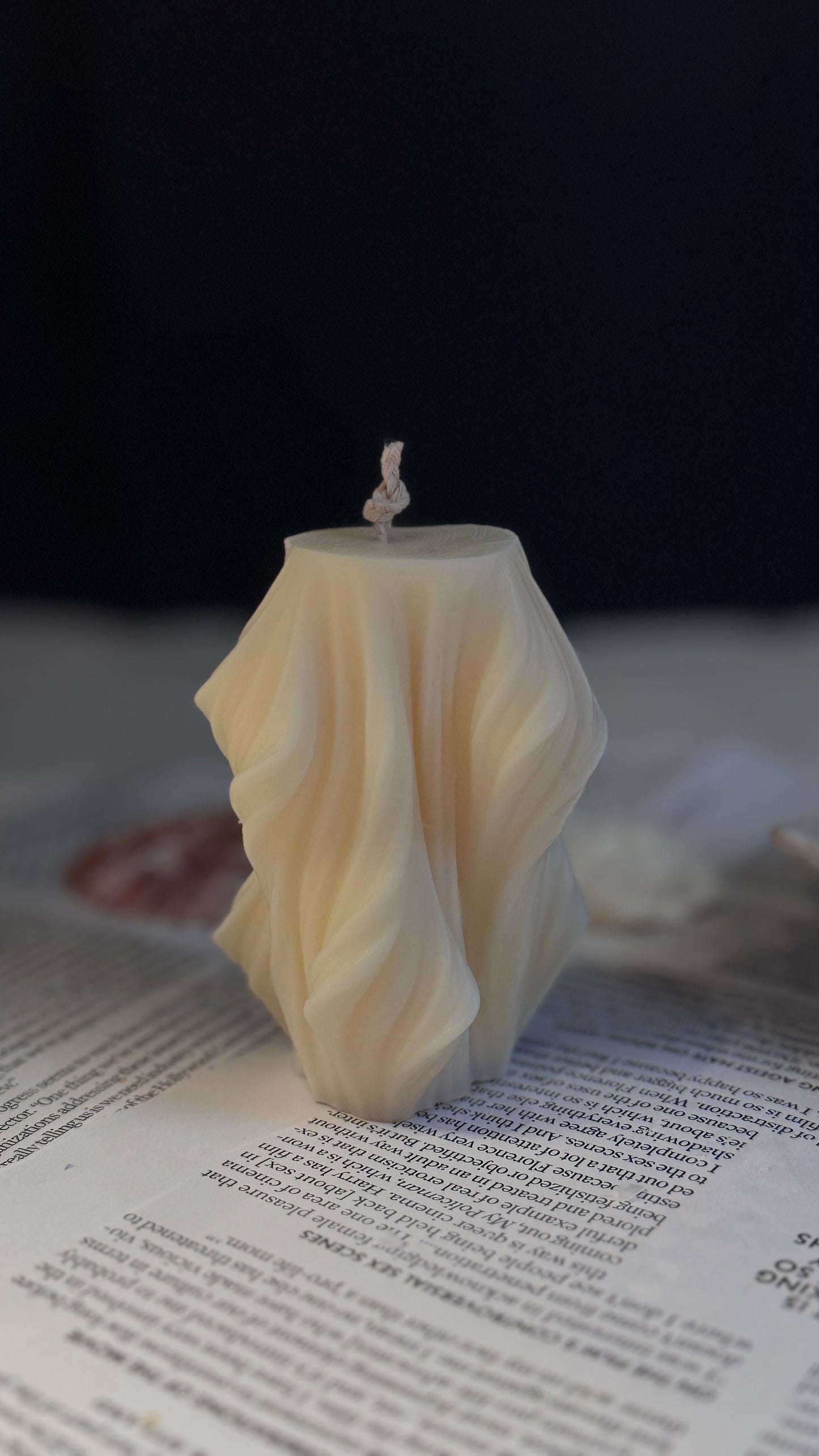 Mini Wave Stripe Column Candle