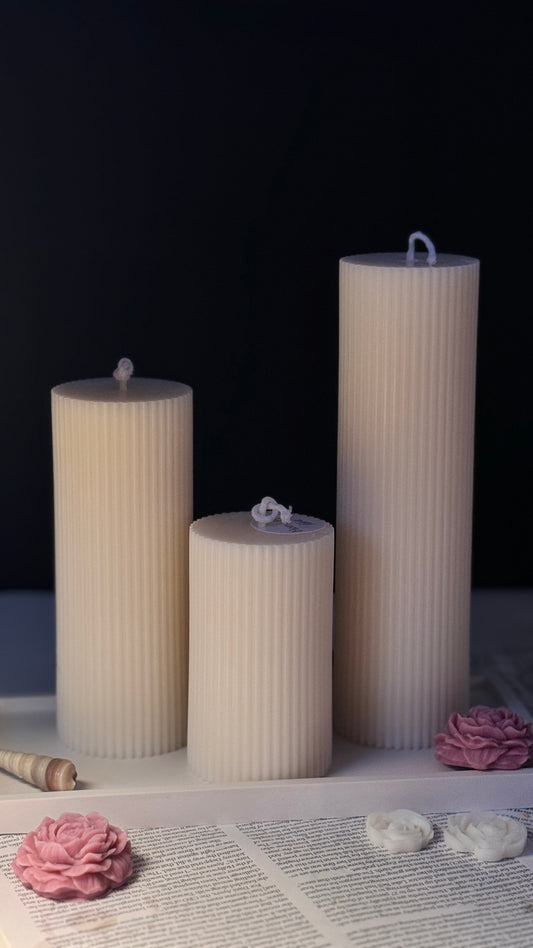 Ripped Pillar Candles