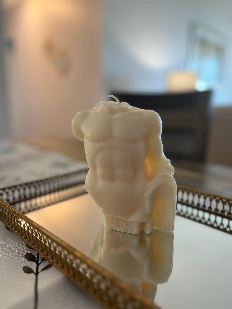 Body Sculpture Male Torso Candle