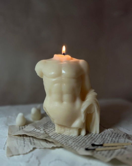 Body Sculpture Male Torso Candle