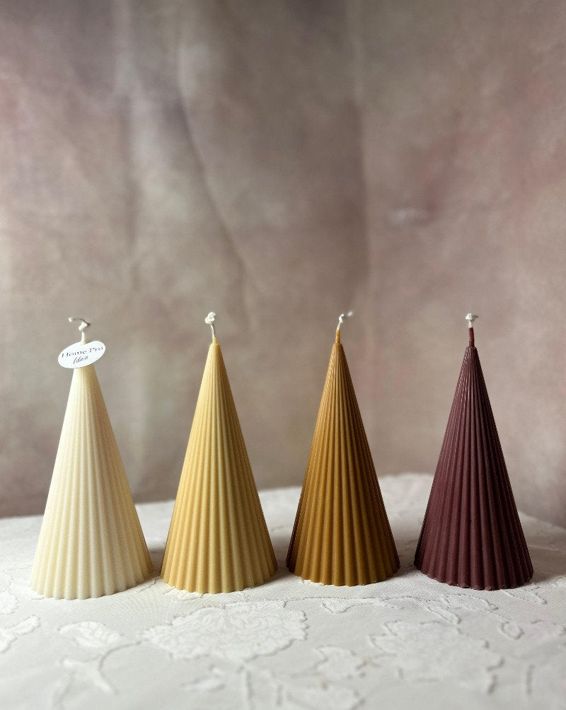 Ribbed Cone Candle