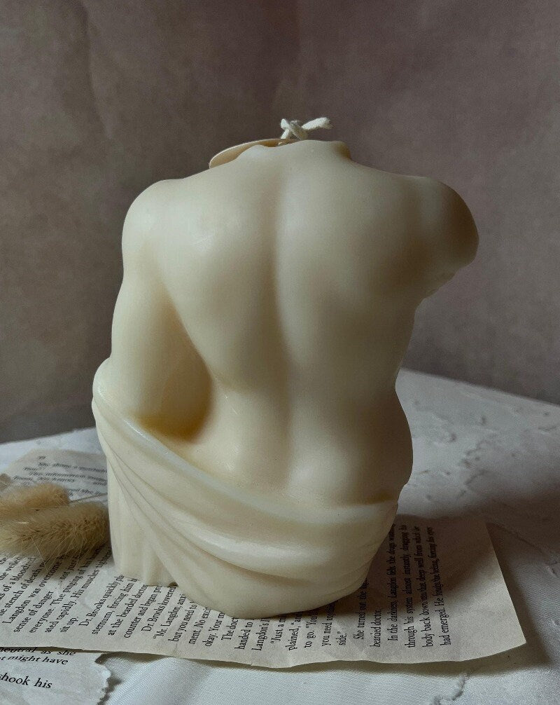 Body Sculpture Male Torso Candle