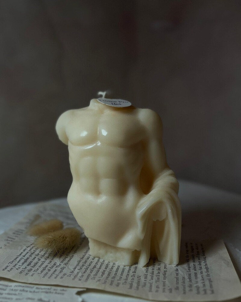 Body Sculpture Male Torso Candle