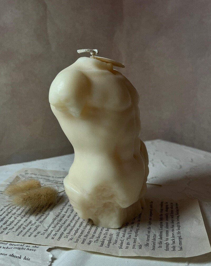 Body Sculpture Male Torso Candle