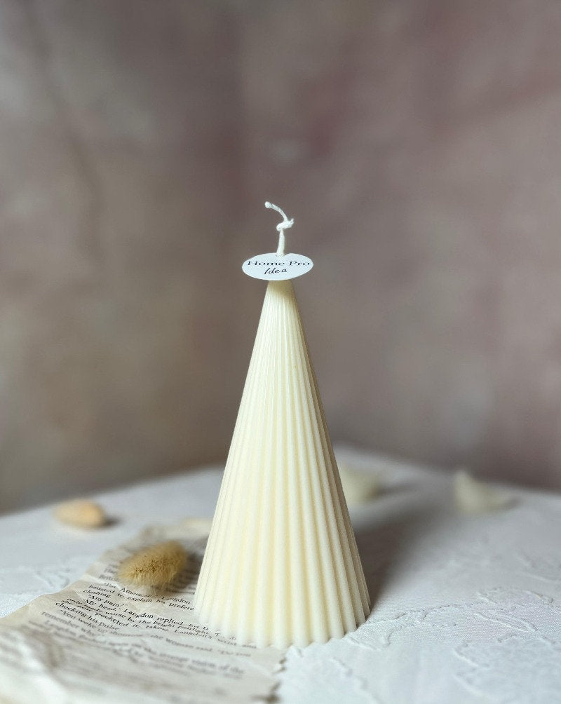 Ribbed Cone Candle