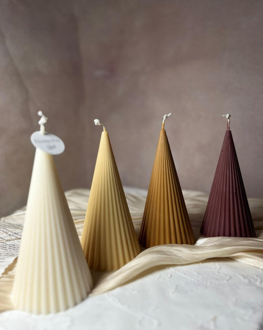 Ribbed Cone Candle
