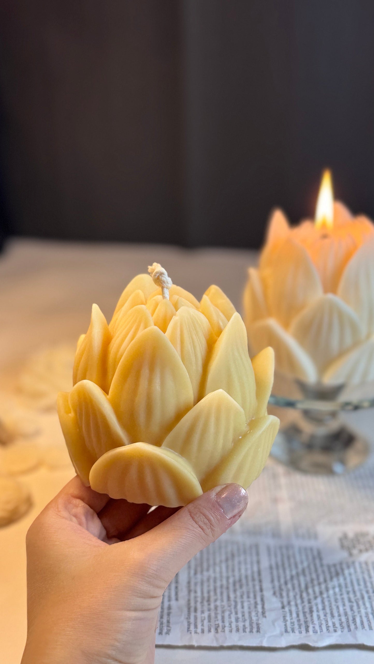 Huge Lotus Candle