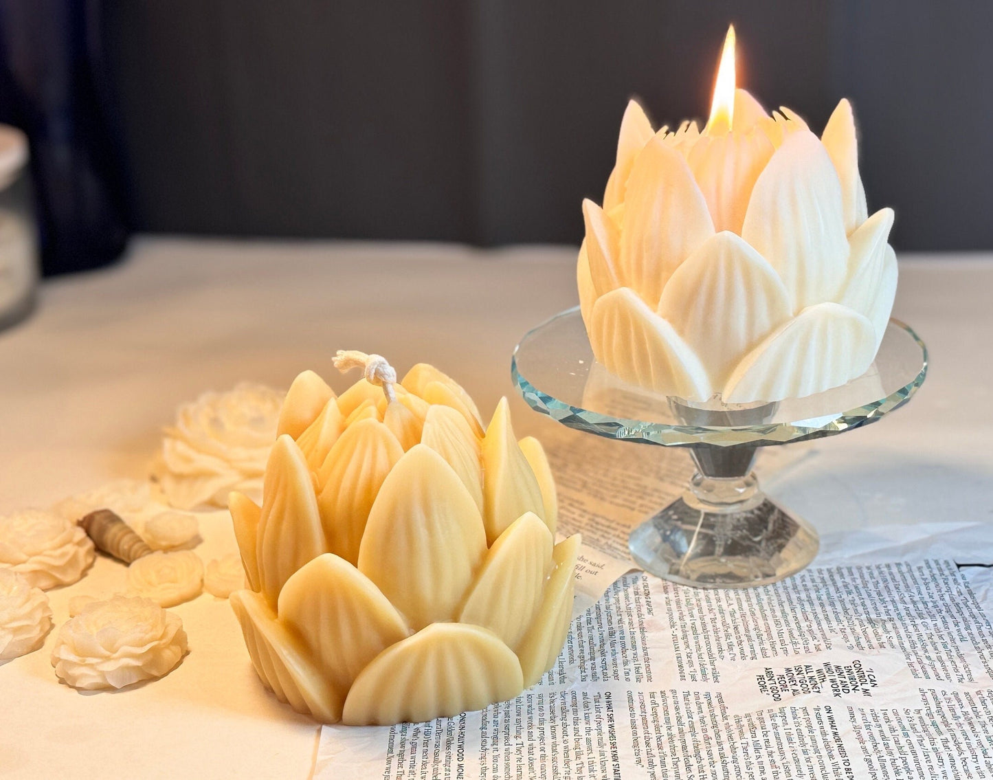 Huge Lotus Candle