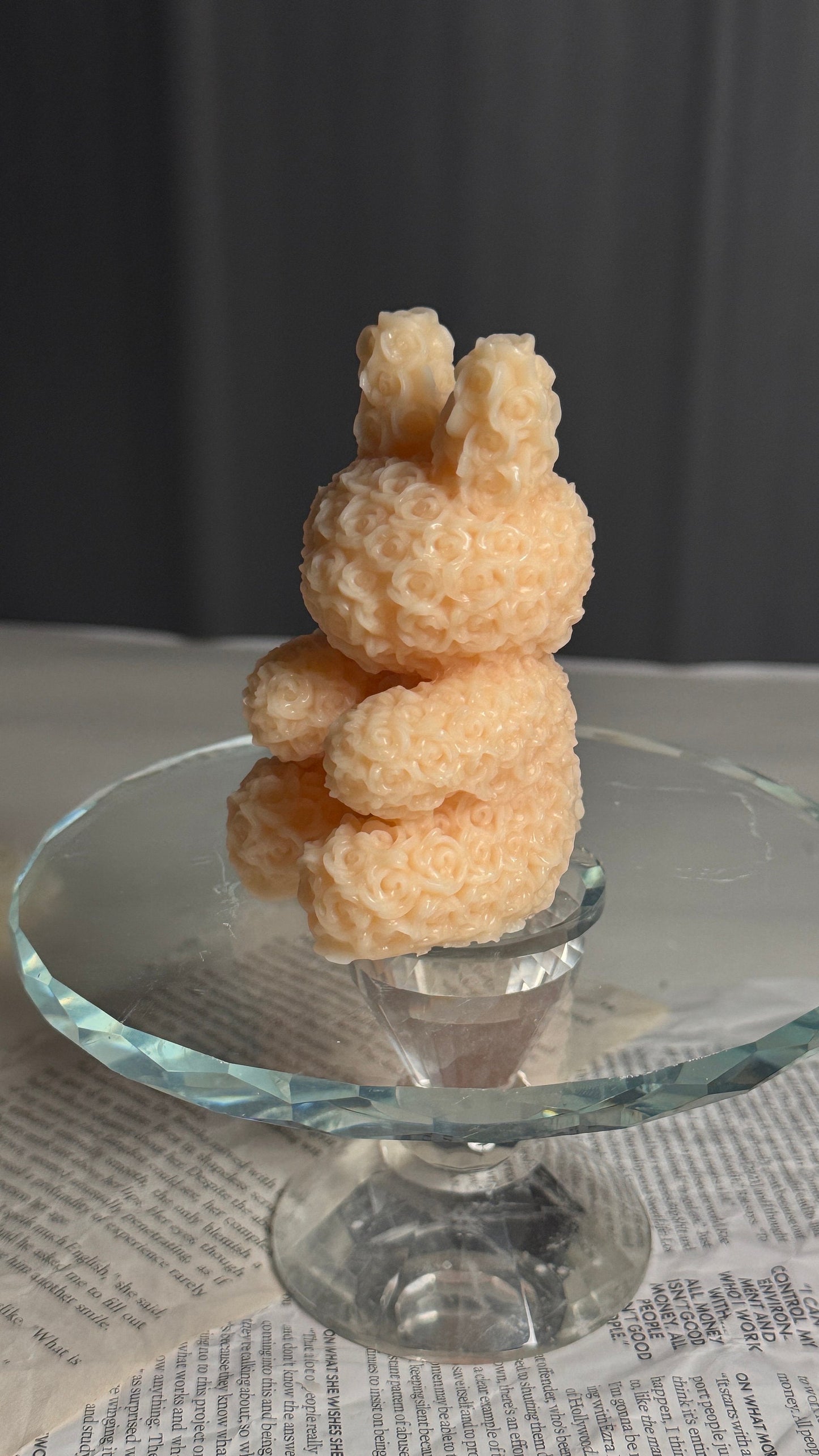 Rose Bunny Candle