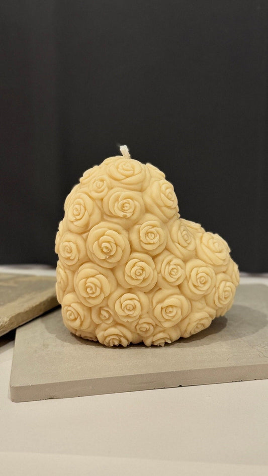 Heart Roses Candle