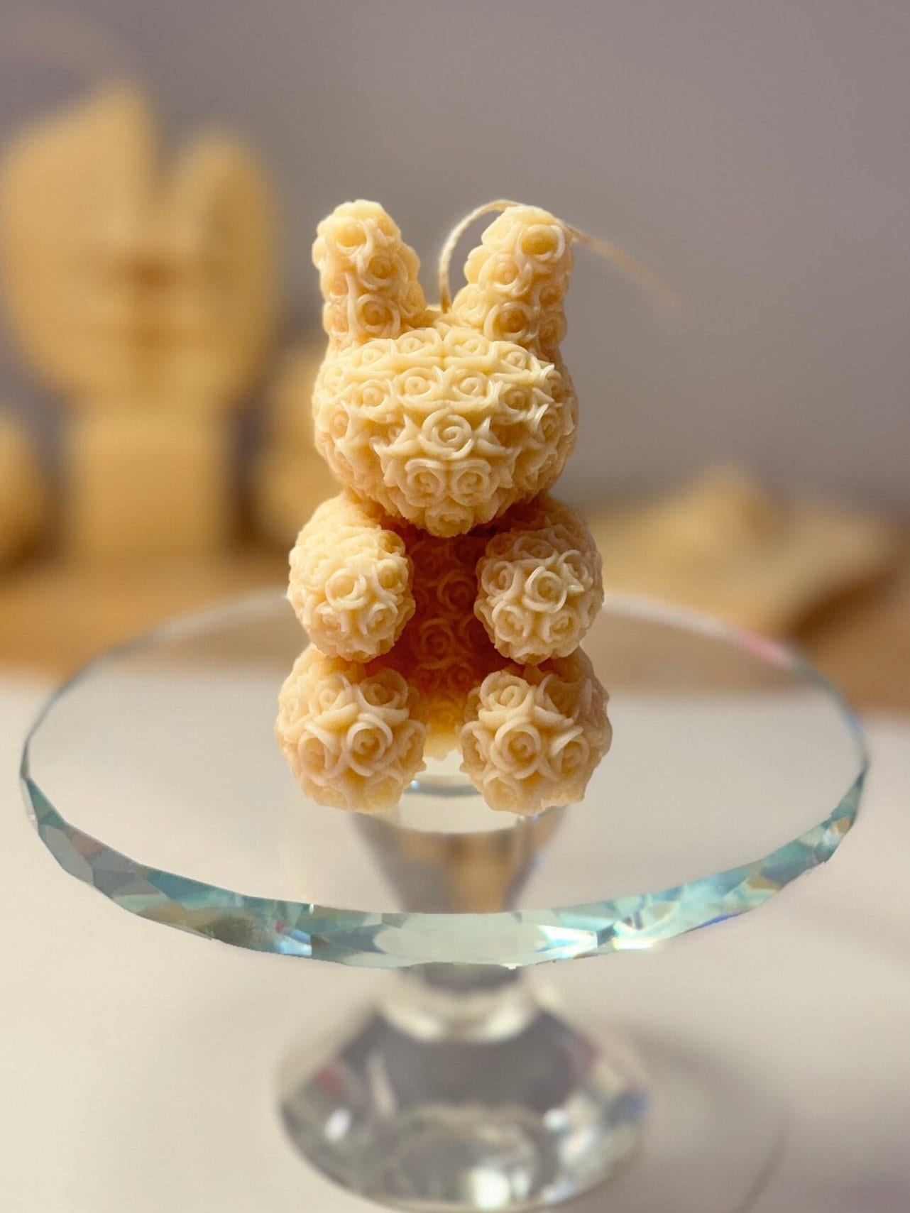 Rose Bunny Candle