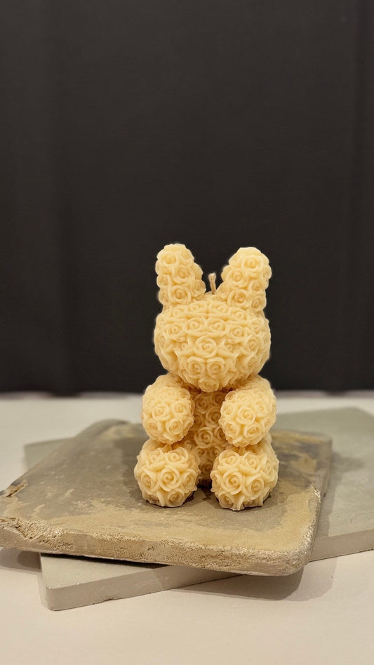Rose Bunny Candle