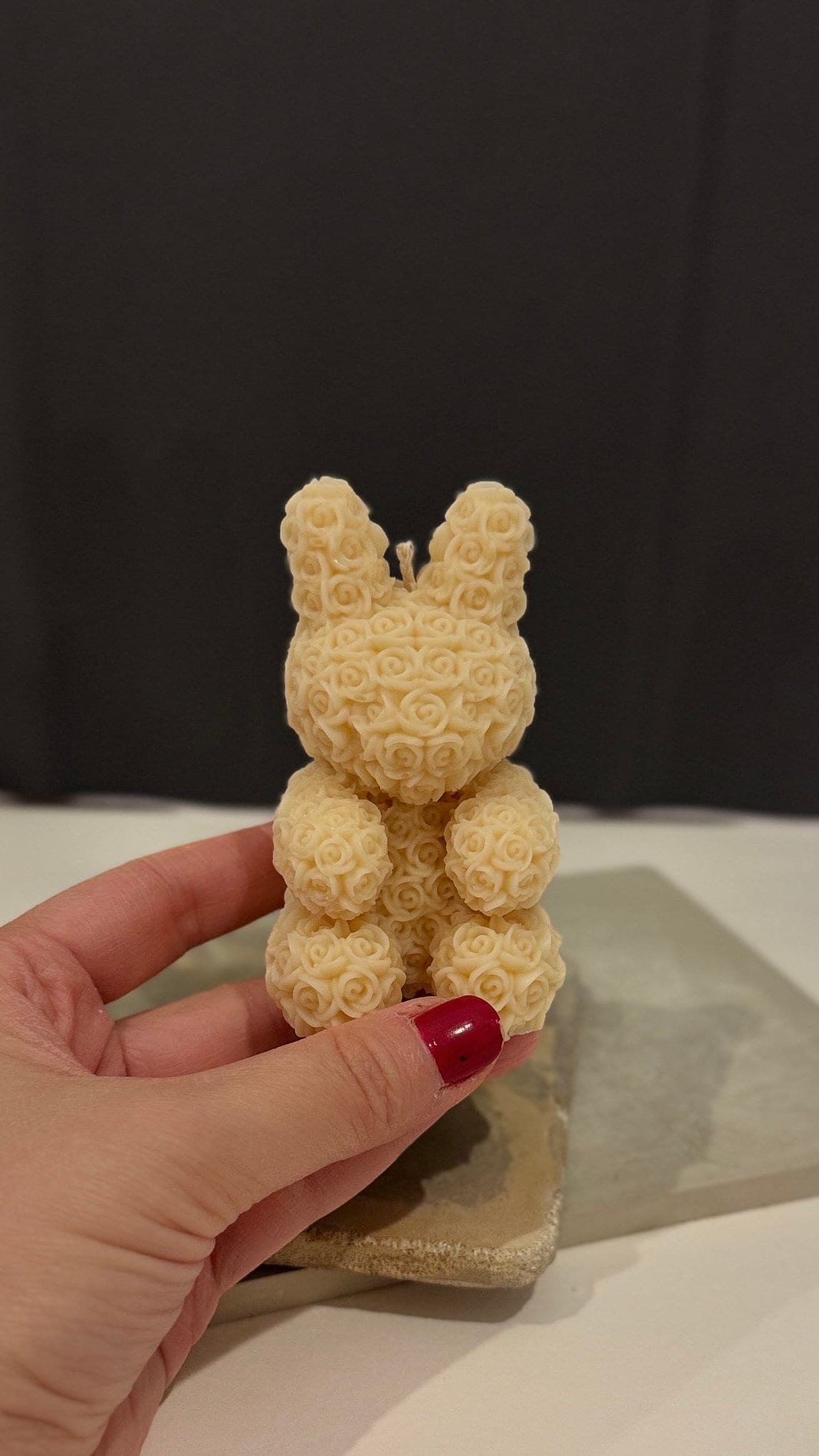 Rose Bunny Candle