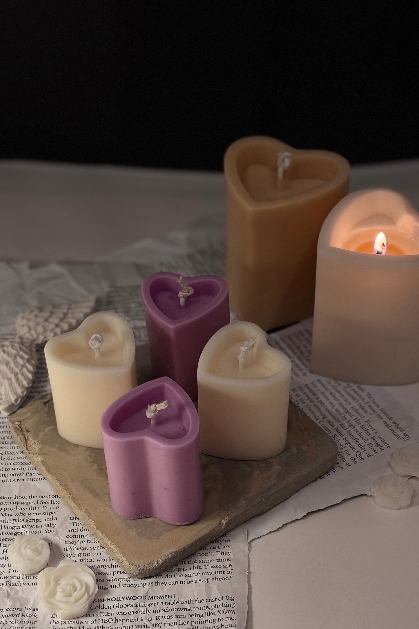 Heartfelt Mini Pillar Candle
