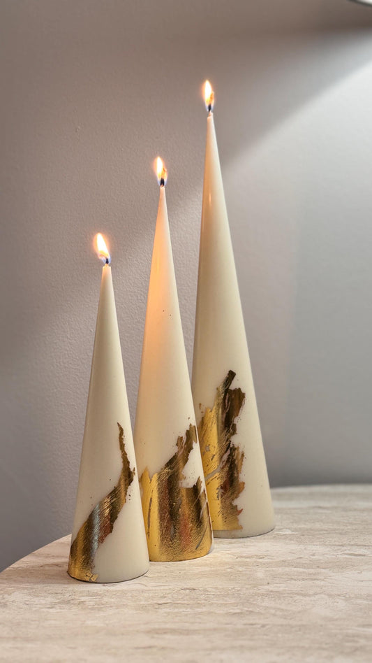 Custom colour & Scent Cone Shaped Candle